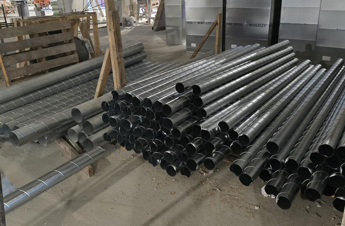Ductería mecánica preparada para instalación